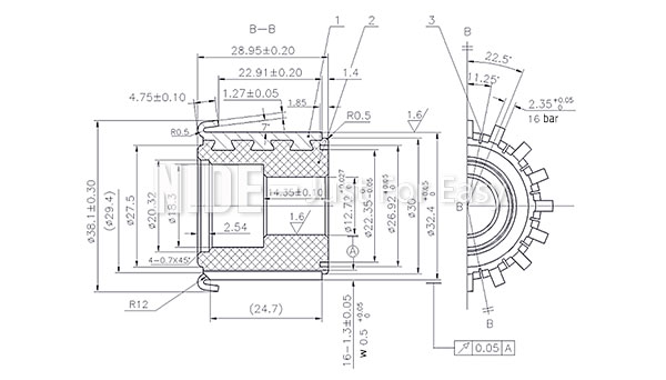 Starter-Aufbruchart Kommutator Segmente DES Wechselstrom-DC-Bewegungskommutators 32 für Elektrowerkzeug armature-94