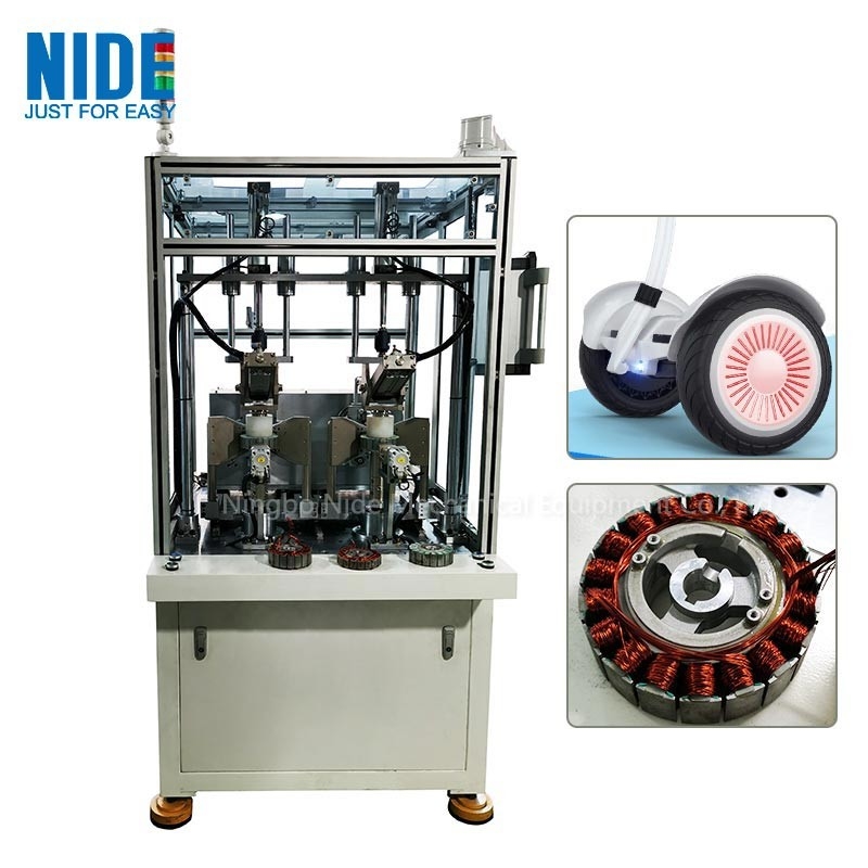 2 Stationen Rad Hub Motor Stator Wicklungsmaschine Automatischer Selbstbalance-Scooter